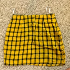 Plaid/BlackYellow/Miniskirt